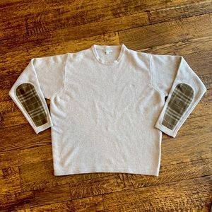 Men’s Burberry sweater with arm patches, L. EUC